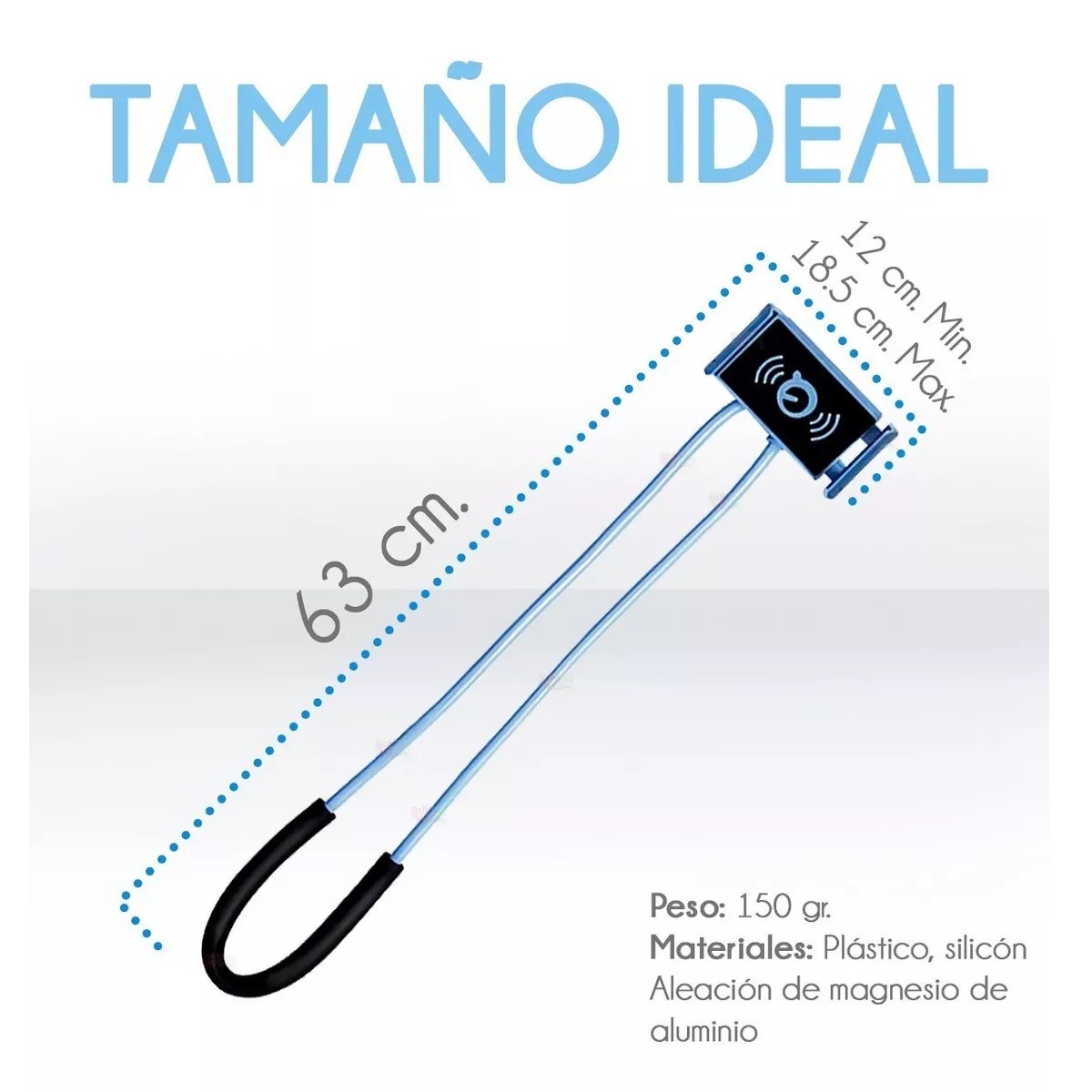 Soporte Celular Cuello Flexible Auto Color Azul image number null