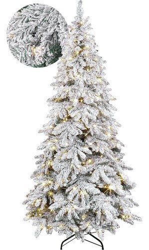 Arbol Navidad Luces Led Super Nevado Gigante 2.55m Pino Jardimex image number null