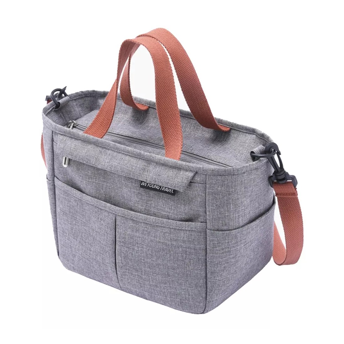 Bolsa Lonchera Termica Moderna Gran Capacidad, Fr&iacute;o Y Calor Gris image number null