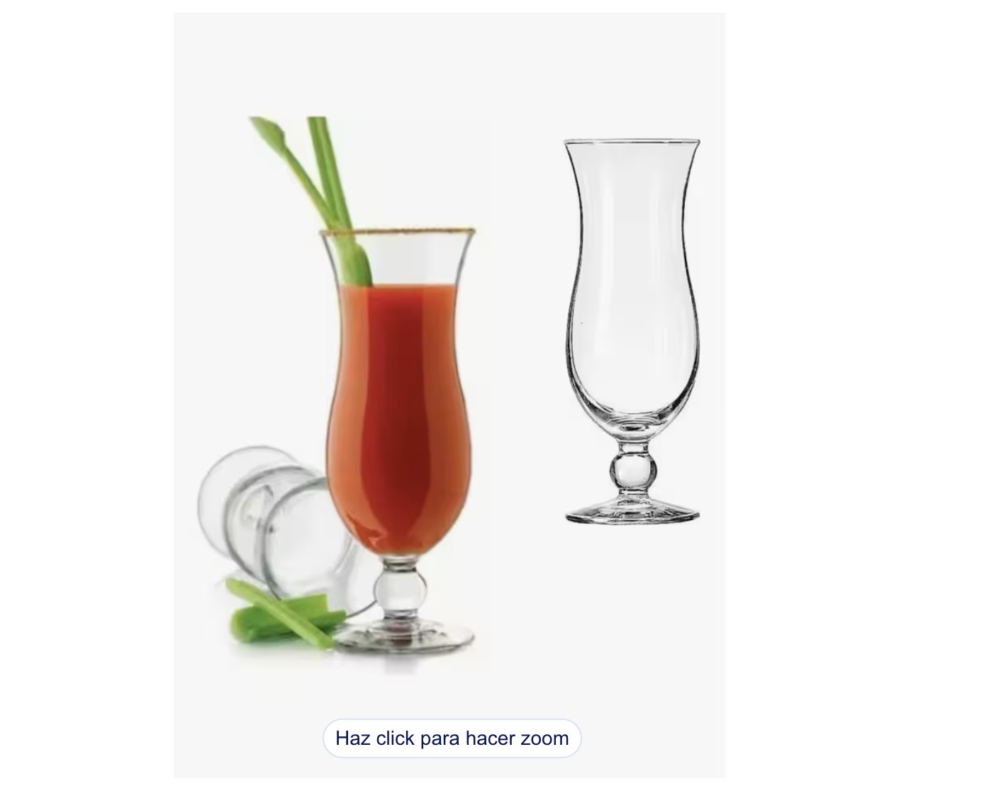 Juego De 6 Copas De Vidrio 400 Ml Huracan Cocteleria Modelo Transparente image number null