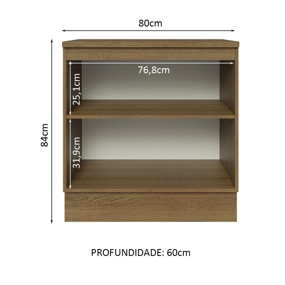 Gabinete Bajo Cocina Madesa Lux 80cm Sin Encimera MN. image number null