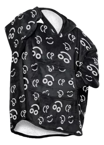 Coomfi - Maxi Hoodie, Sudadera Para Dormir Unitalla Infantil Negro image number null