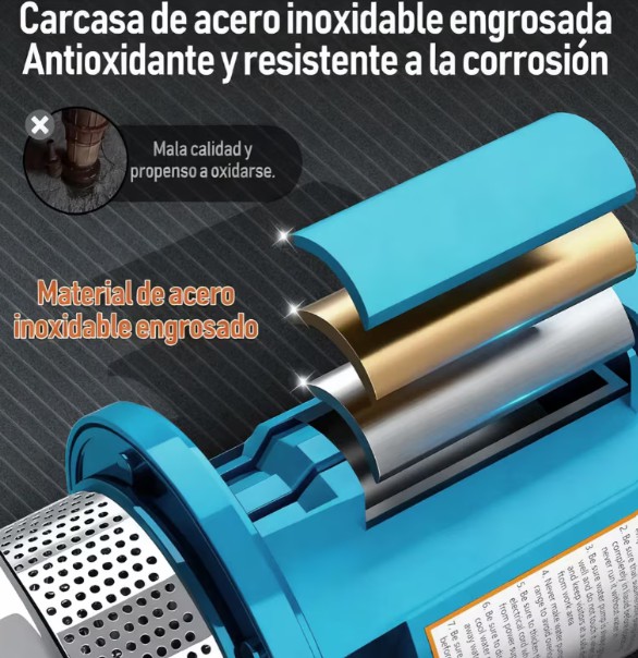 Bomba Sumergible Met&aacute;lica Para Agua Limpia/ Sucia 570w 110v Modelo Azul image number null