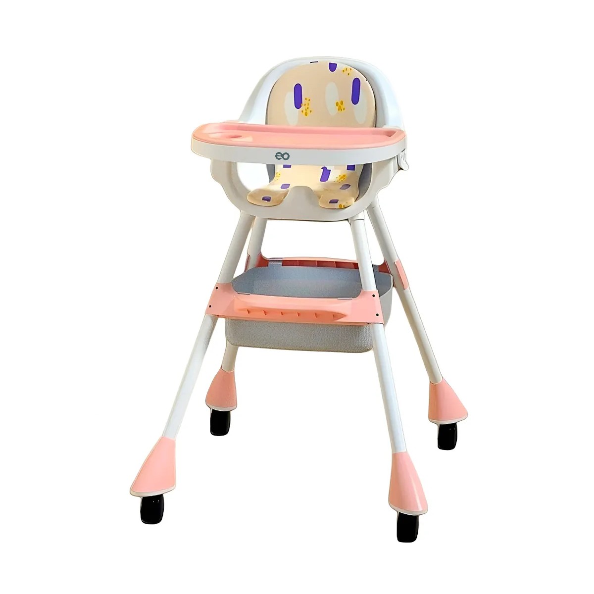 Ajustable Silla Periquera Beb&eacute; Alta Para Comer Con Bandeja Rosa image number null