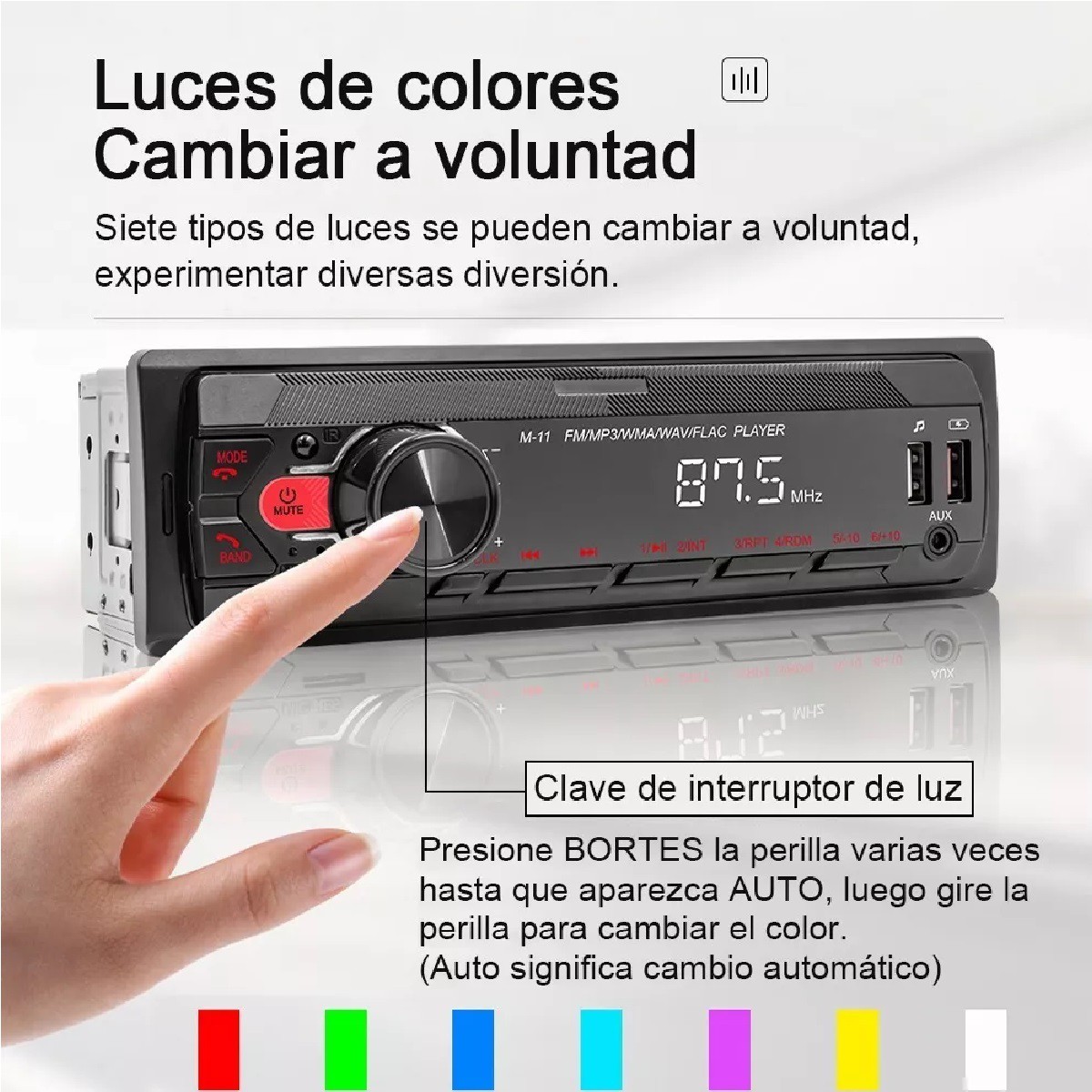 Auto Estereo Coche Reproductor Mp3 Radio Con Bt Aux Usb Sd image number null