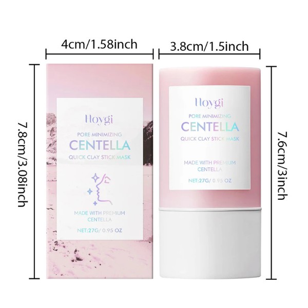 Hoygi Mascarilla de Arcilla Stick Centella 27g Minimiza Poros ,Hidrata y Calma la Piel Sensible, K-Beauty image number null
