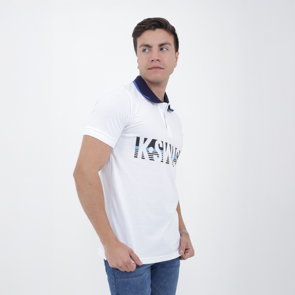 Playera Polo Hombre K-Swiss PSW-06 Color Blanco image number null