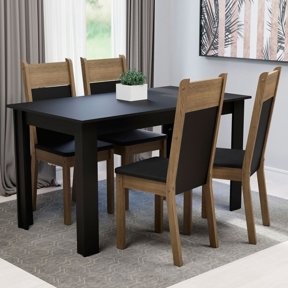 Juego de Comedor con Mesa y 4 Sillas Madesa Havana NM image number null