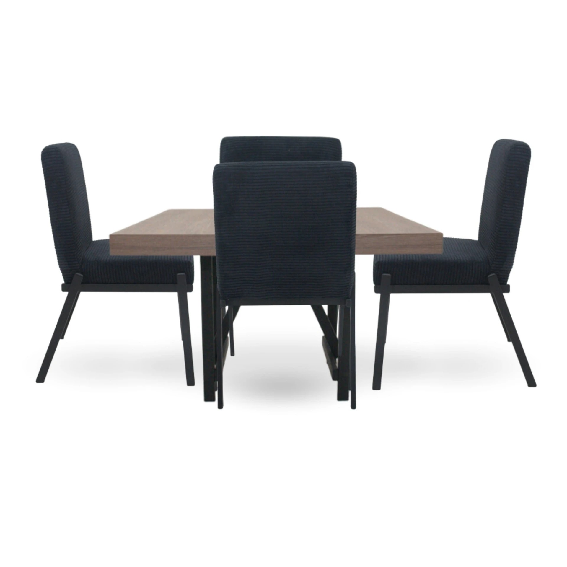 Antecomedor 4 Sillas Zenara + Zenara Nogal y Negro Kessa image number null