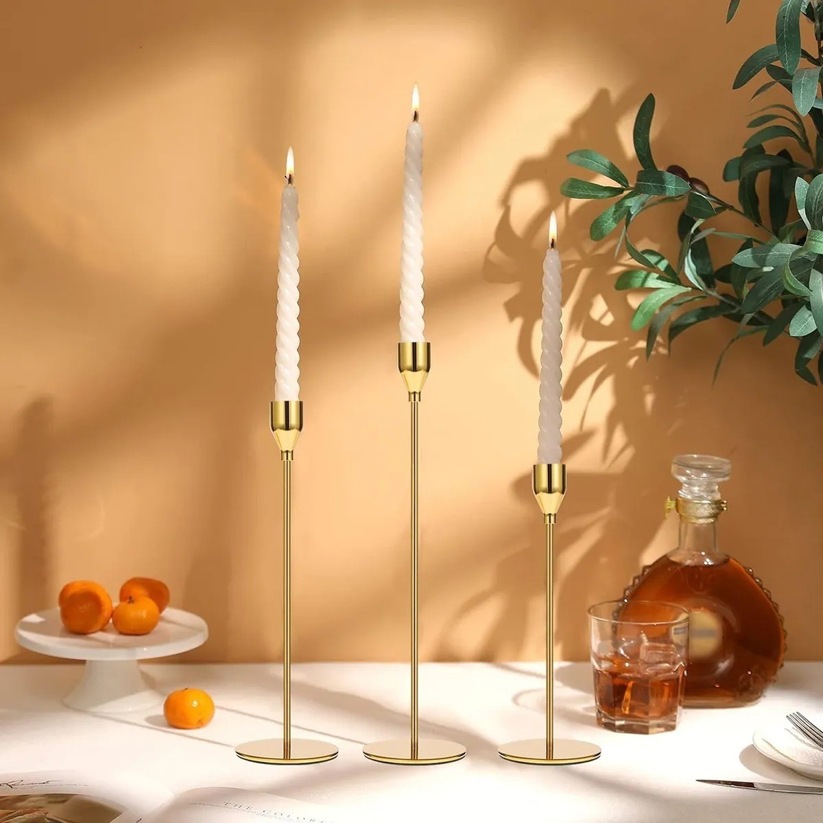 6pcs Candelabro Metal Adorno Portavela Boda Decoration Mesa image number null
