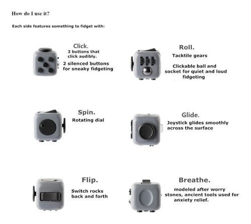 "Fidget Cube - Juguete Anti Estr&eacute;s negro con rojo " image number null