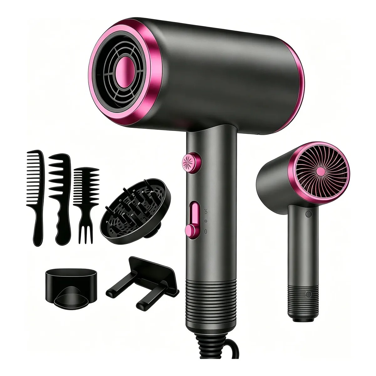 Secadora Cabello Profesional Iones Negativos 2000w 3 Velocidades Gris Oscuro image number null