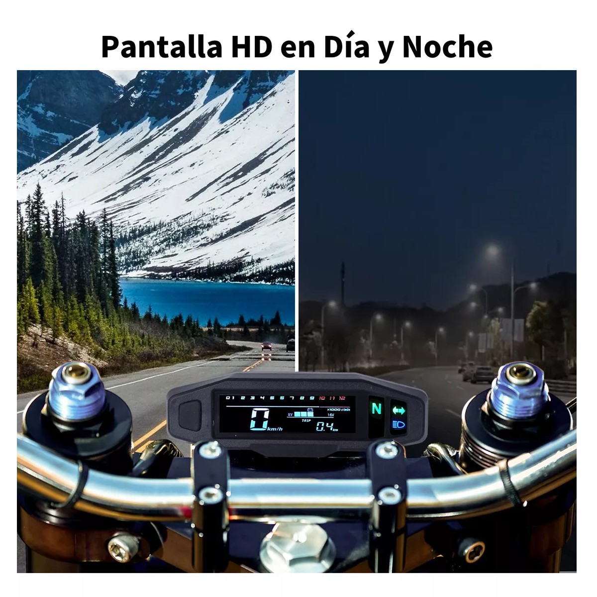 Veloc&iacute;metro Lcd Digital Miniatura Para Motocicleta. image number null