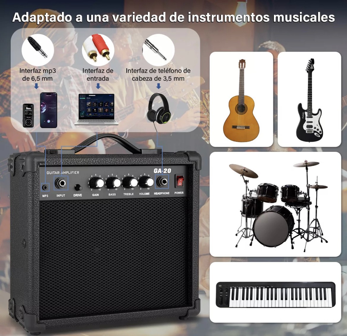 Amplificador Flexiverse 20w Guitarra/bajo El&eacute;ctrico image number null