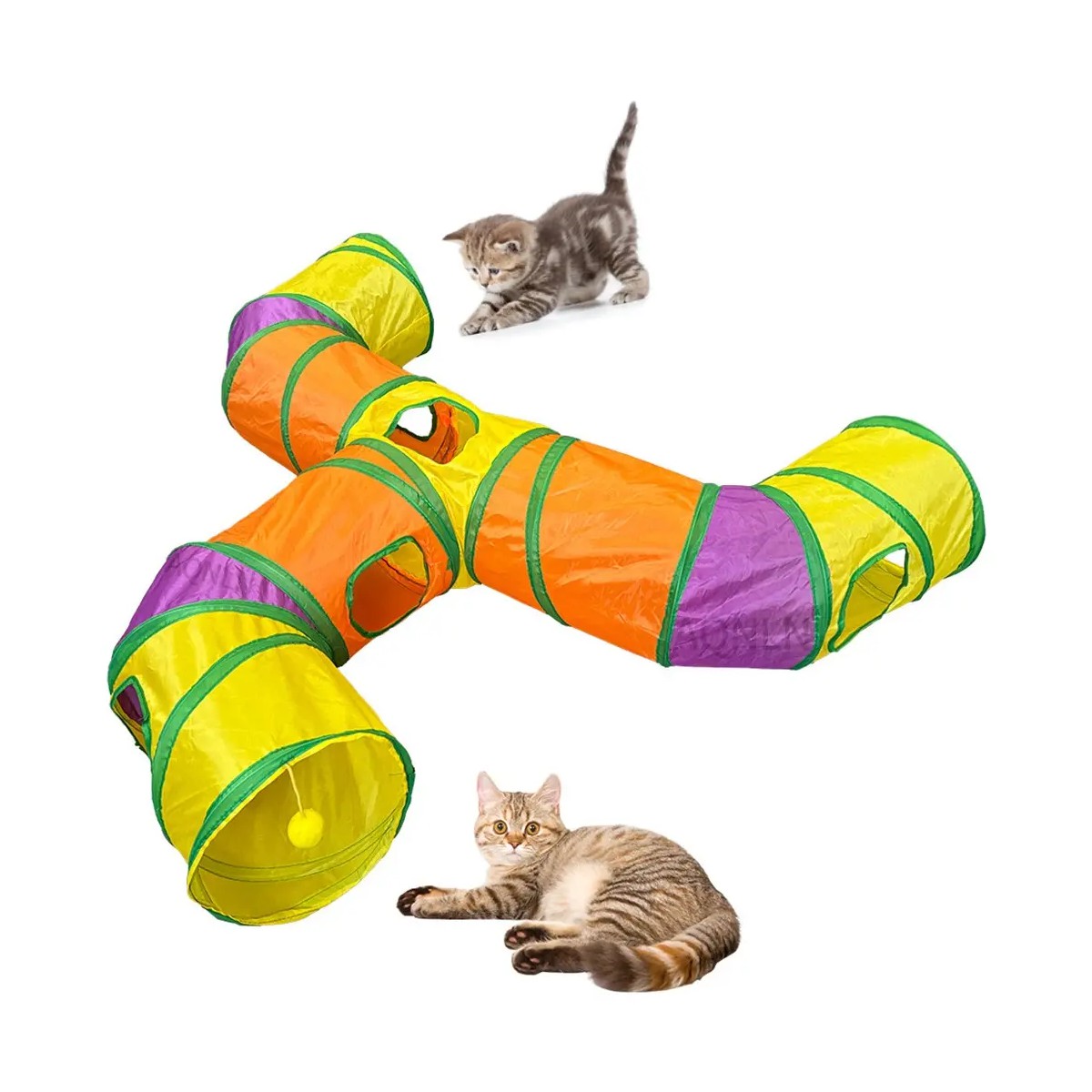 T&uacute;nel Para Gatos, Juguete Para Gato T&uacute;nel Plegable De 3 V&iacute;as image number null