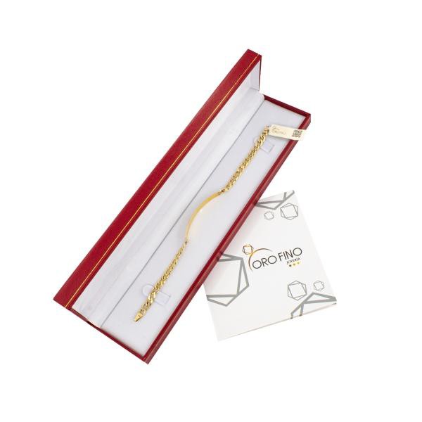 ESCLAVA BARBADO / CUBANO 19.5 CM CALIBRE 5 MM ORO DORADO 14 KILATES image number null