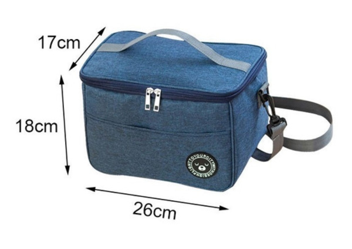 Bolsa Lonchera T&eacute;rmica Para Trabajo Escolares Hombre Y Mujer Azul image number null