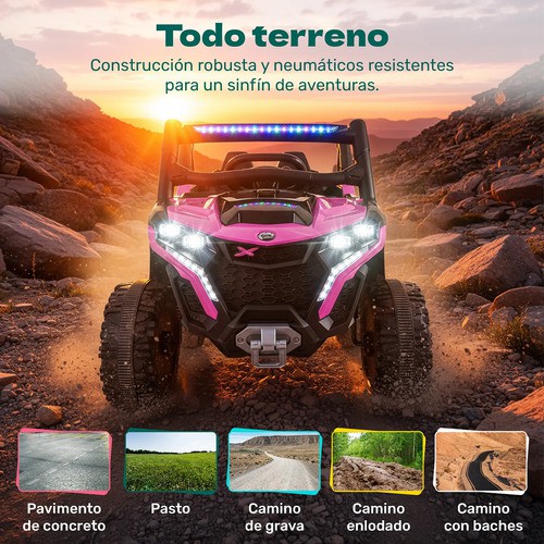 Montable Electrico Buggy 12v Luces Led Ni&ntilde;os Control Remoto Little Monkey image number null