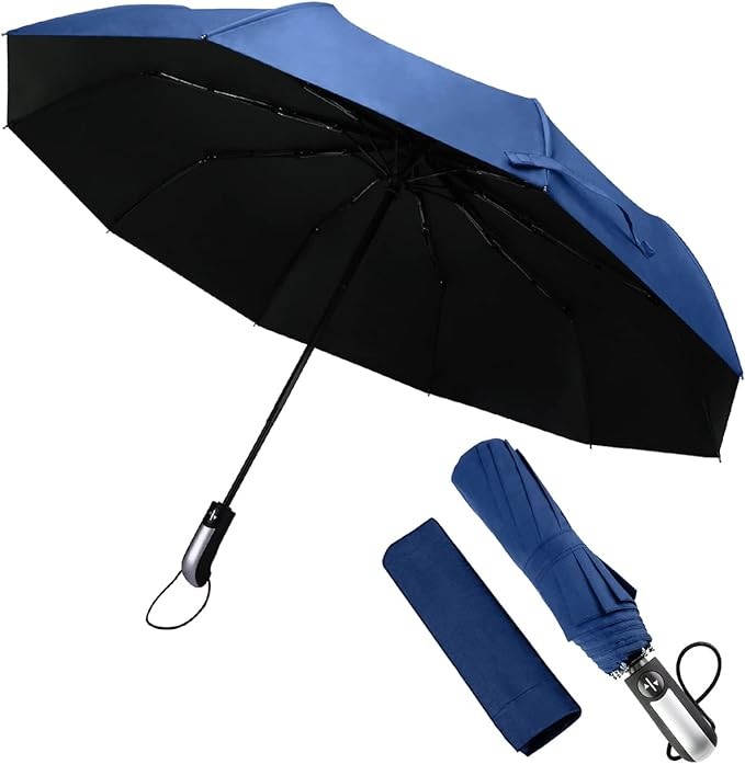 Salandens Paraguas,Sombrillas Para Lluvia Autom&aacute;tico,Encendido y Apagado Autom&aacute;tico,Paraguas Con 10 Varillas,Sombrilla Para Protecci&oacute;n Uv,Paraguas Para Lluvia Anti-Viento,Paraguas De Bolsillo. image number null