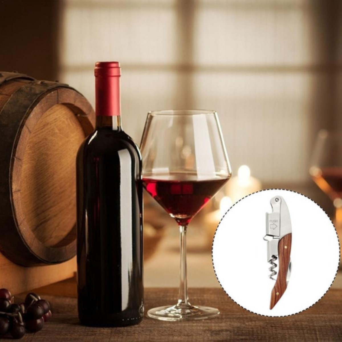 Sacacorchos Profesional Descorchador Destapador Vinos 5 Pzs CAFE CLARO image number null