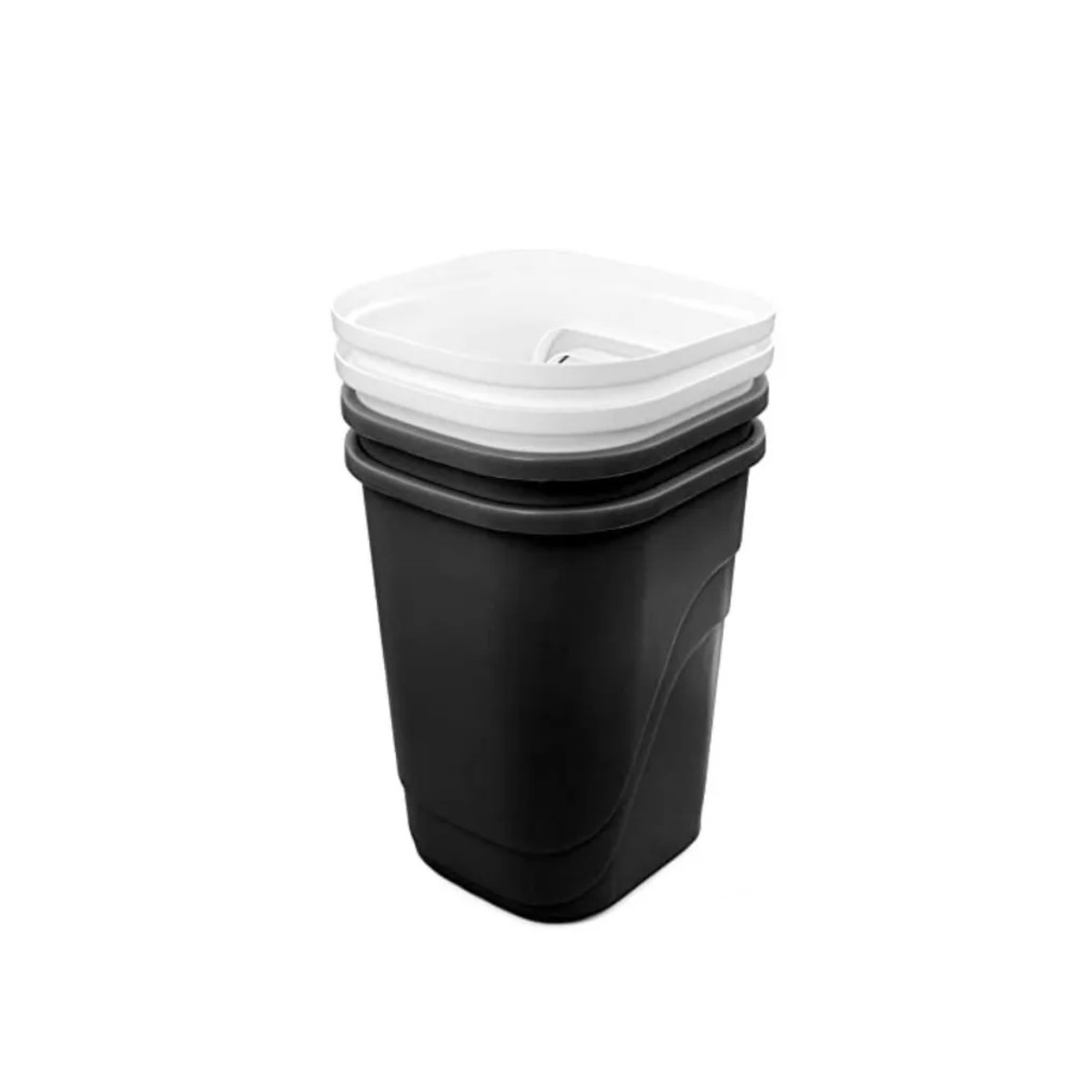 Bote De Basura Con Tapa Balanc&iacute;n Chico 2 Pack Color Negro image number null