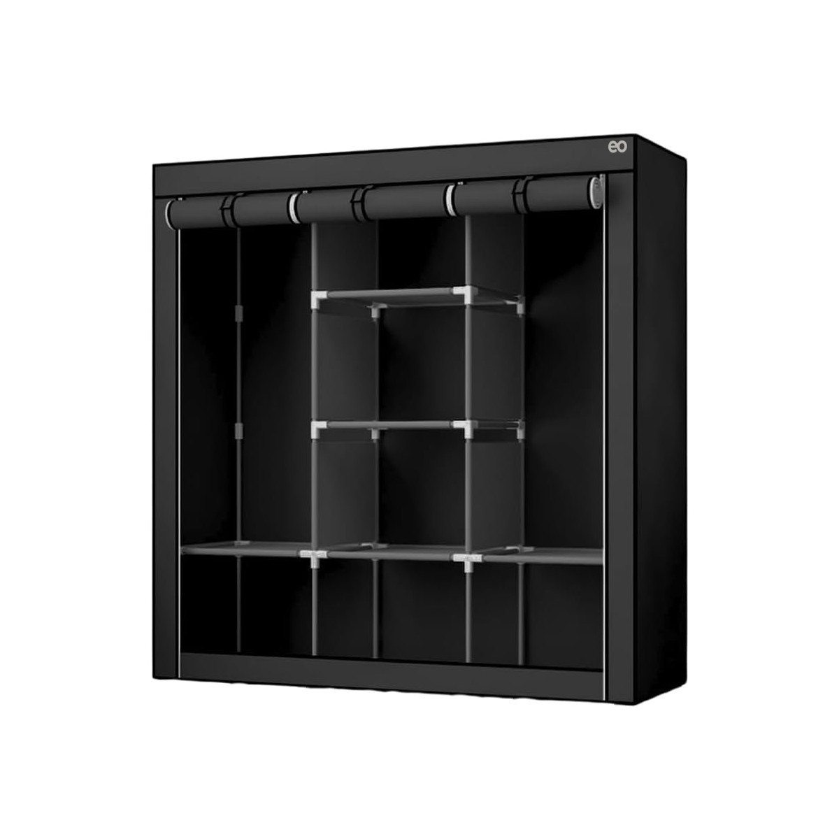 Ropero Rack Closet Armable Guradaropa Recamara Organizacion Negro image number null