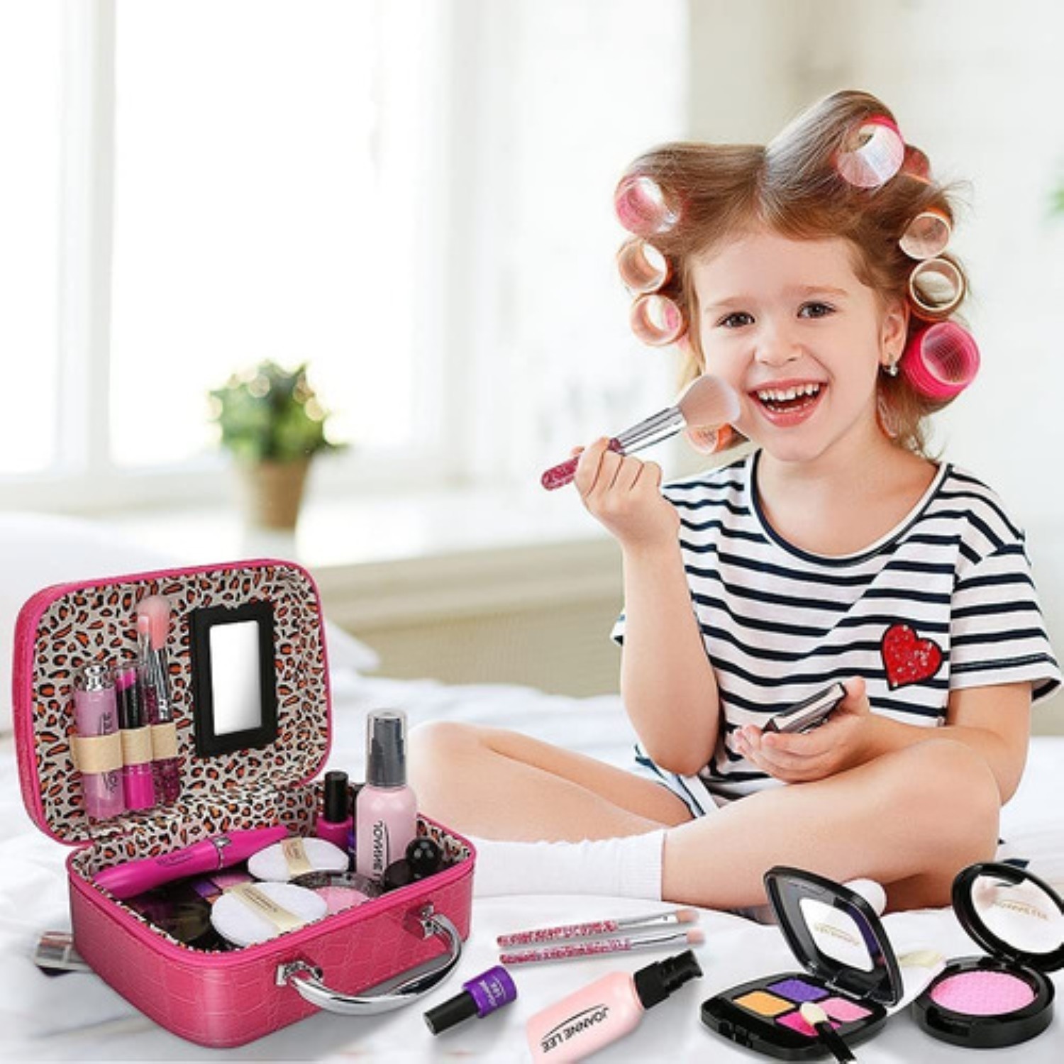 Estuche De Juguete Maquillaje Belleza Ni&ntilde;a rosa image number null