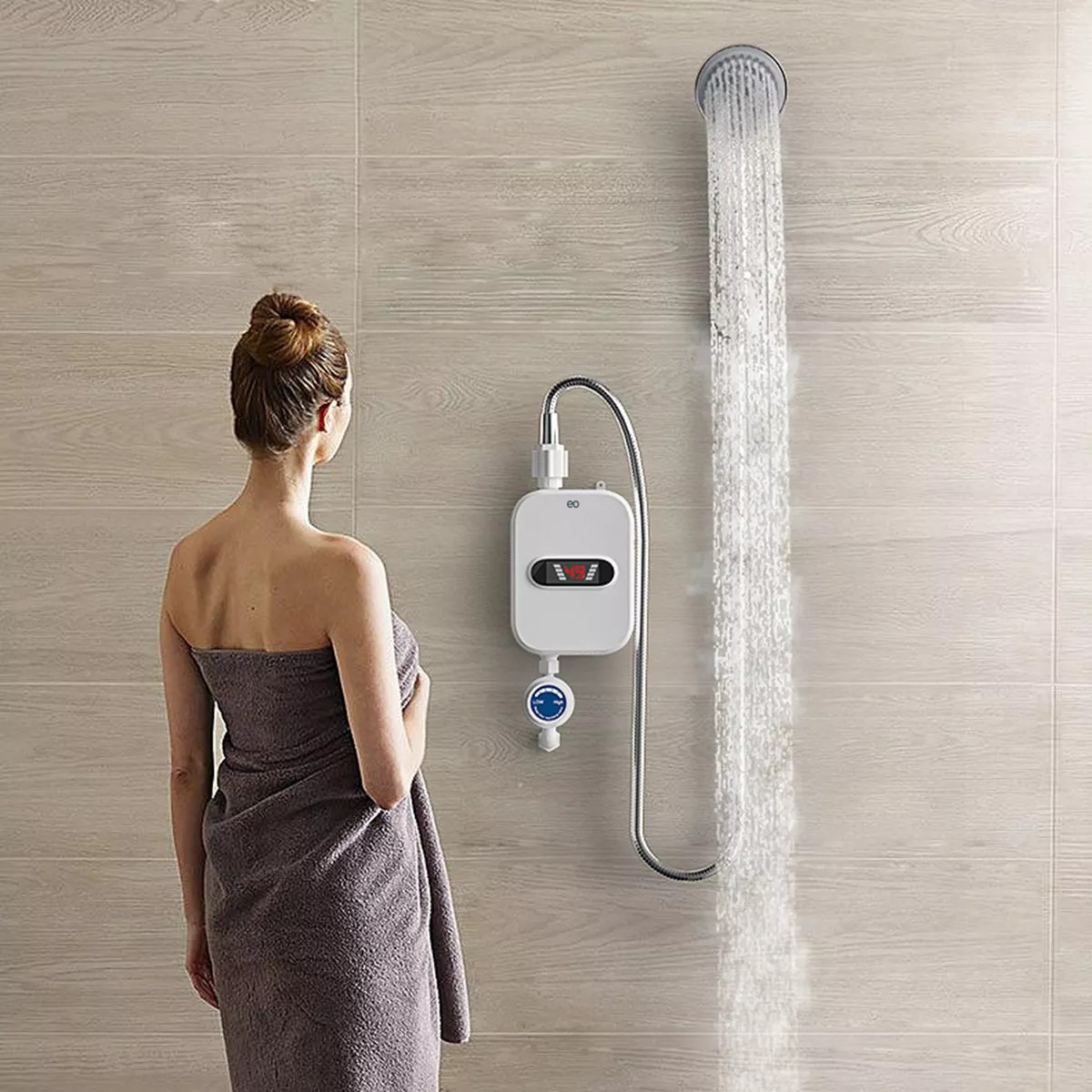 Calentador de agua el&eacute;ctrico Instant&aacute;neo blanco 127V image number null