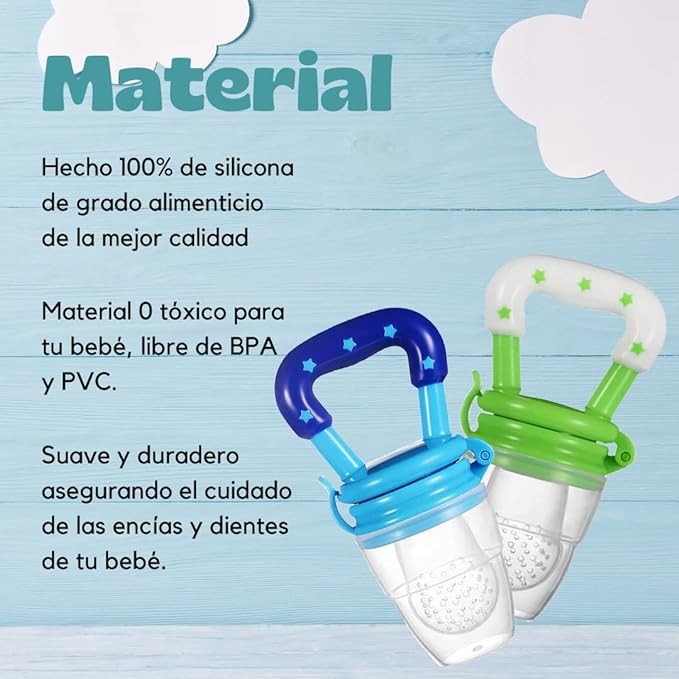 A SAYCHEESE Baby Food Feeder Juego de 4 Chupones alimentadores para beb&eacute;s image number null