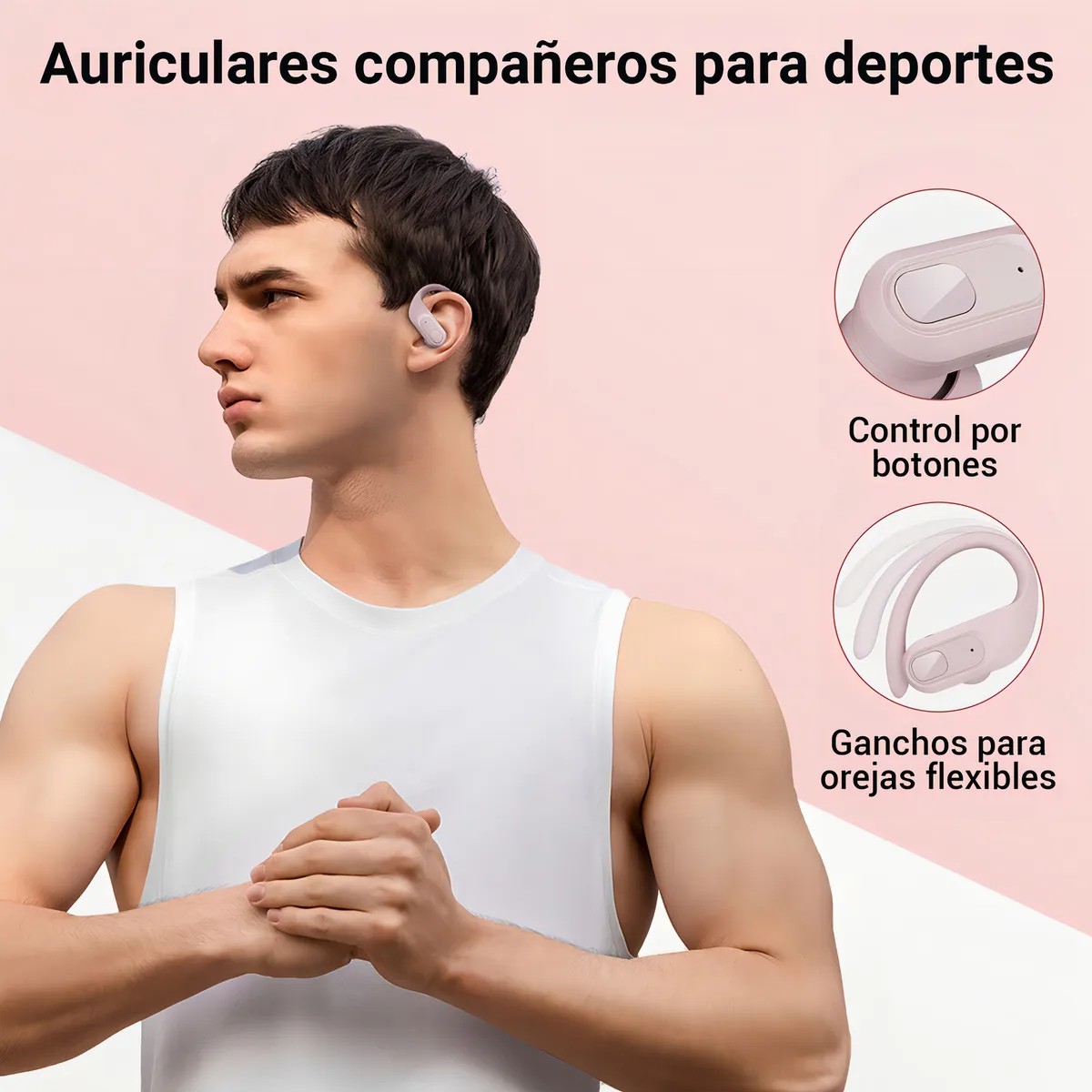 Aud&iacute;fonos Inal&aacute;mbricos In-Ear Bluetooth 5.4 Rosa HI-FI IPX5 96H Autonom&iacute;a Type-C image number null