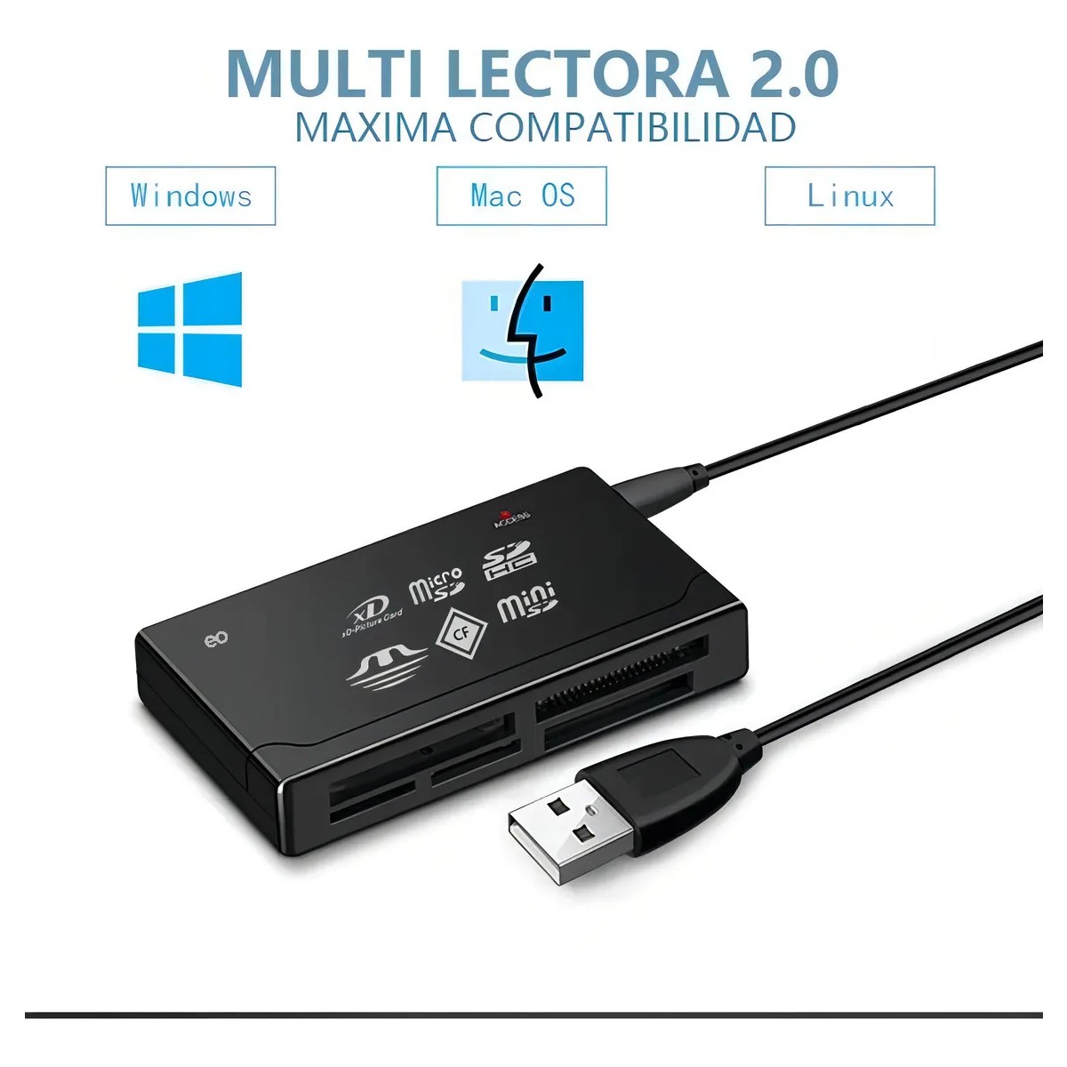 Multilector Memorias Micro Sd Pro Duo M2 Mmc T-flash A Usb image number null