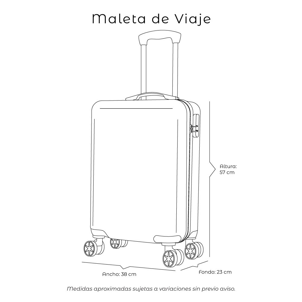Maleta de Cabina rigida con ruedas 10kg Naranja image number null