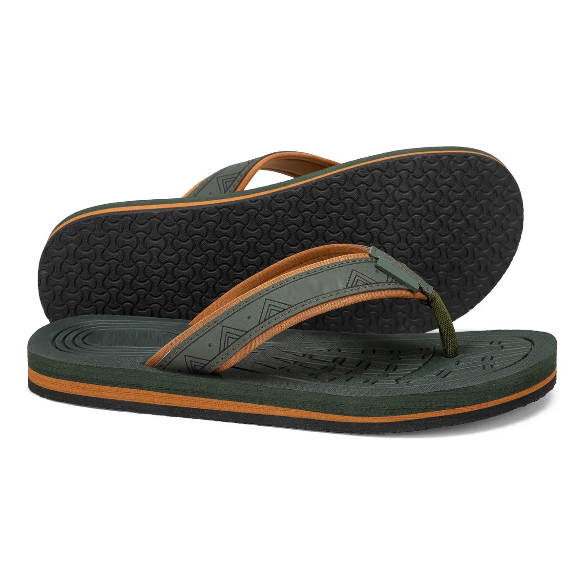 Chanclas Sandalias Hombre Casual Pata De Gallo Color Olivo Talla 25 image number null