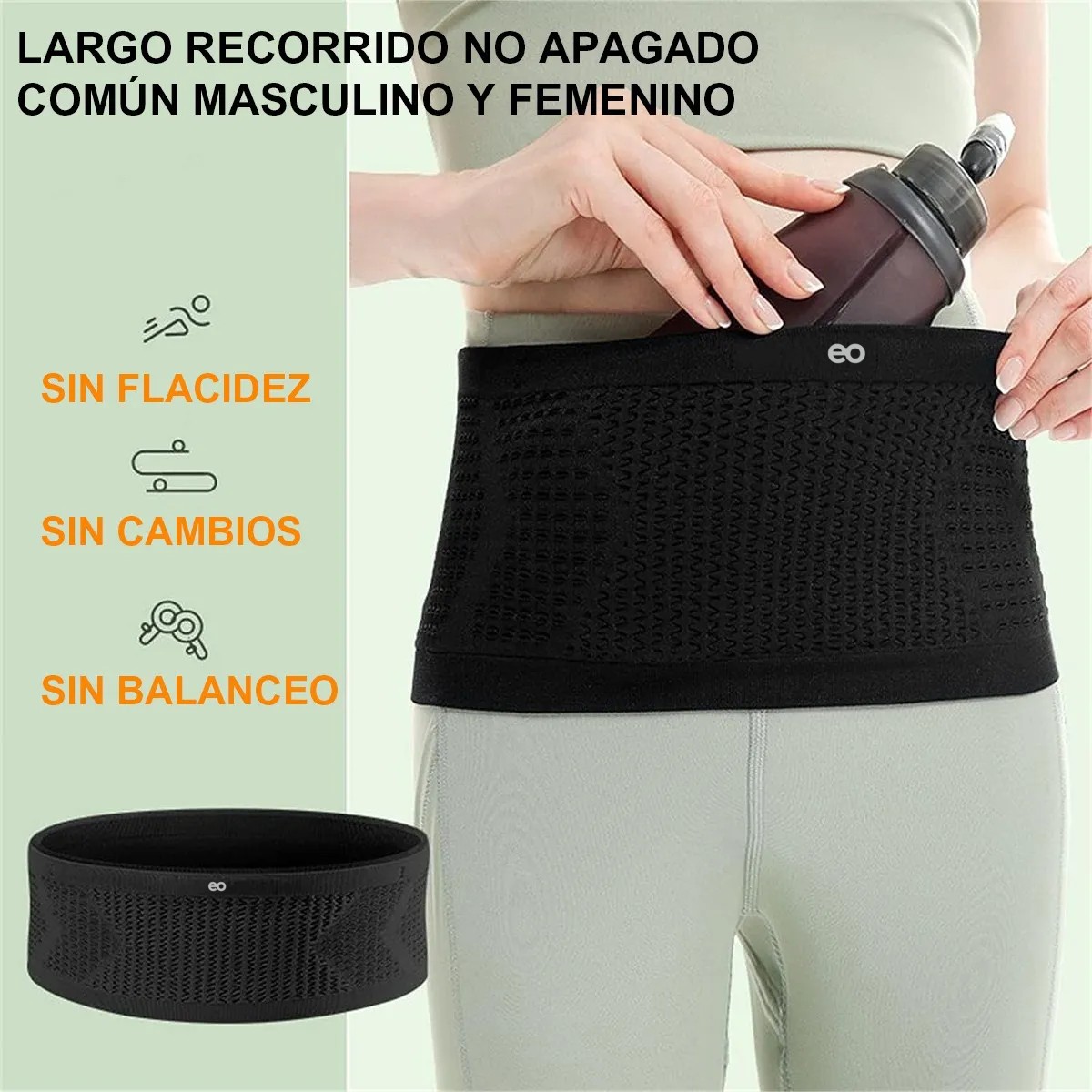 Cangurera Ri&ntilde;onera Transpirable Y El&aacute;stica Para Gym Talla M image number null