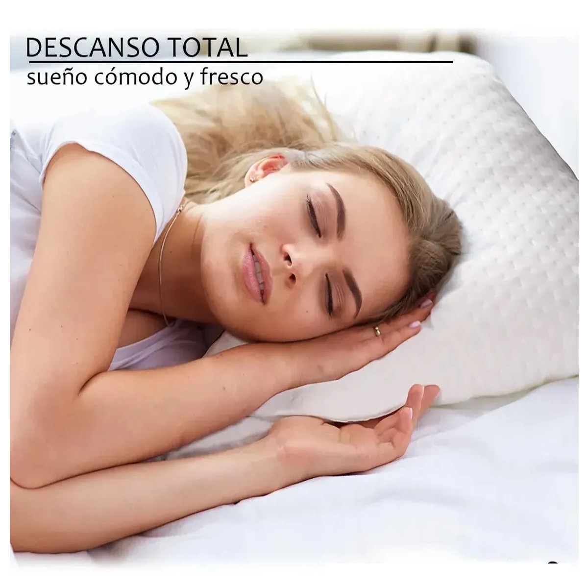 Almohadas Memory Foam Gel C&oacute;moda Suave Ajustable Color Blanco 2 Piezas image number null