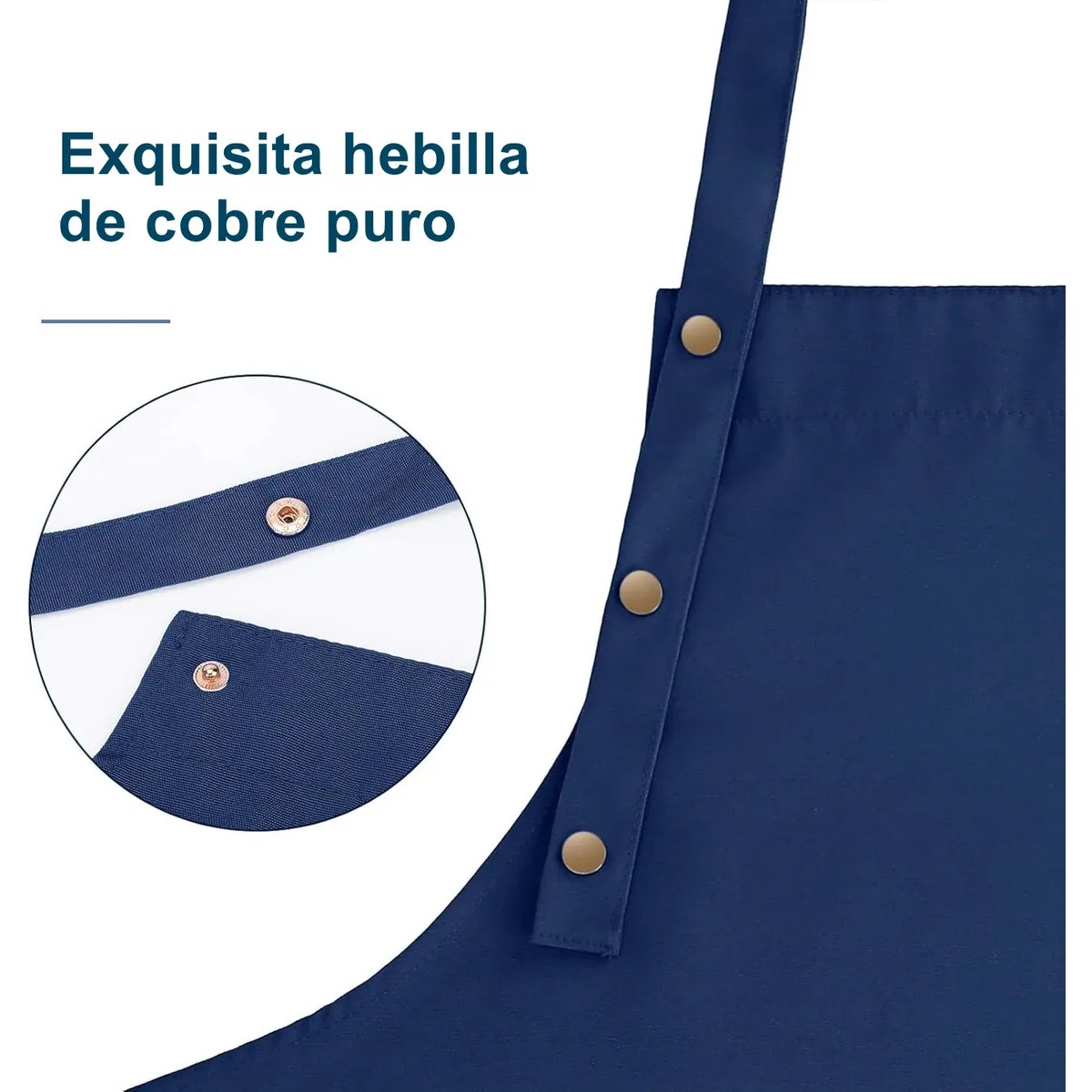 Mandil Delantal Cocina Chef Delantal Multiusos Ajustable Azul image number null