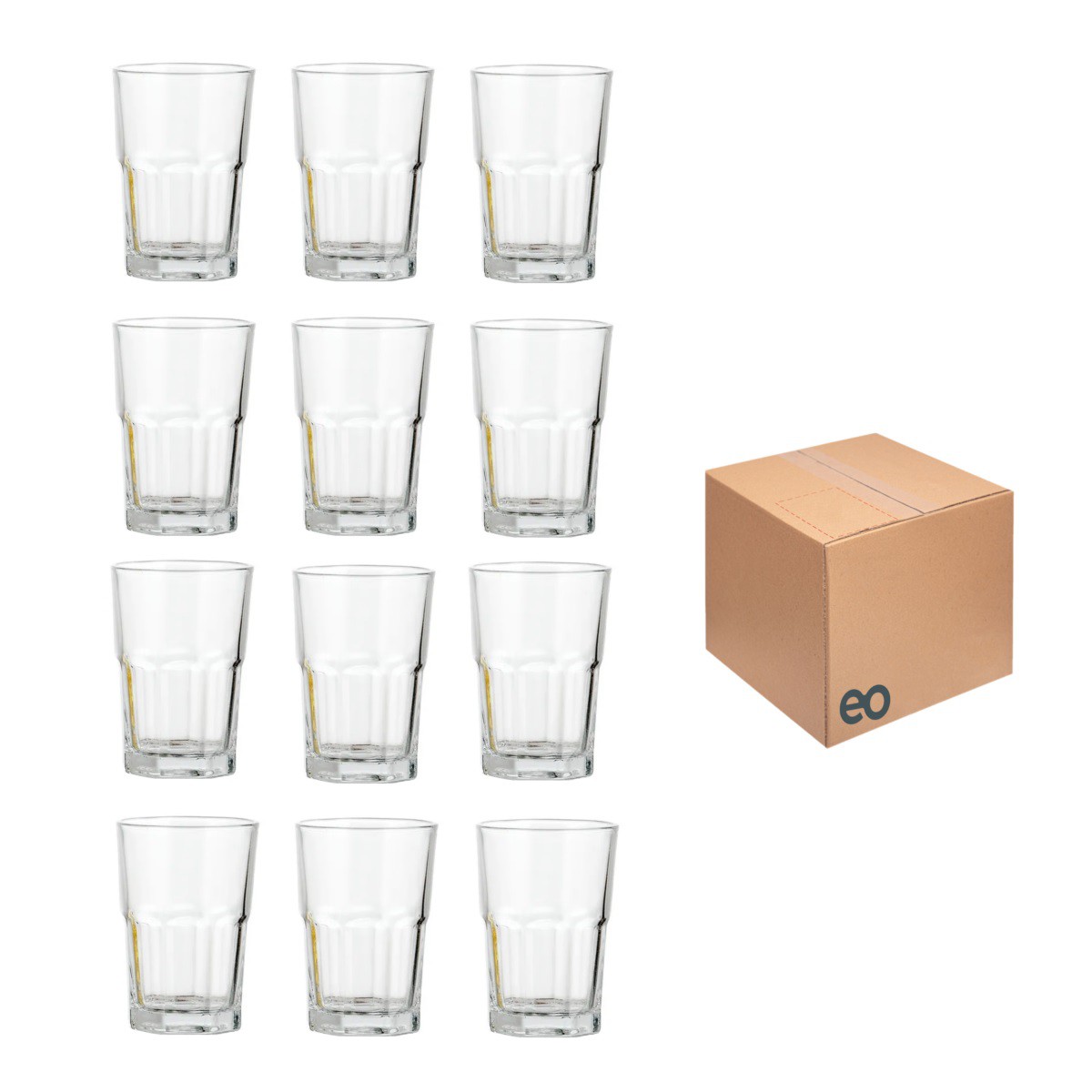 Vaso Vidrio 370 Ml Boston Crisa Set 12Pcs image number null