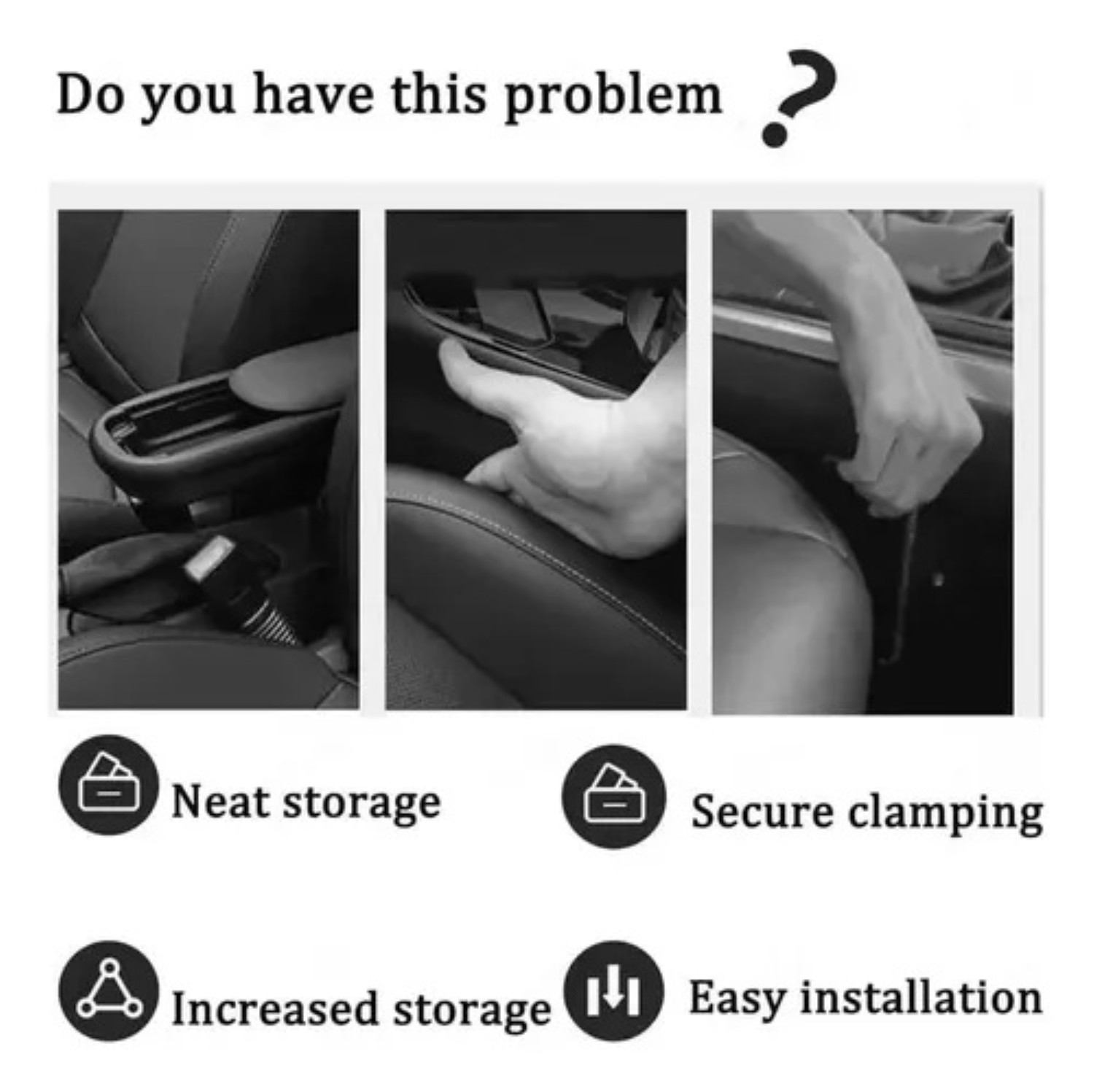 Organizador De Relleno Para Huecos De Asiento De Coche, 2pcs Negro image number null
