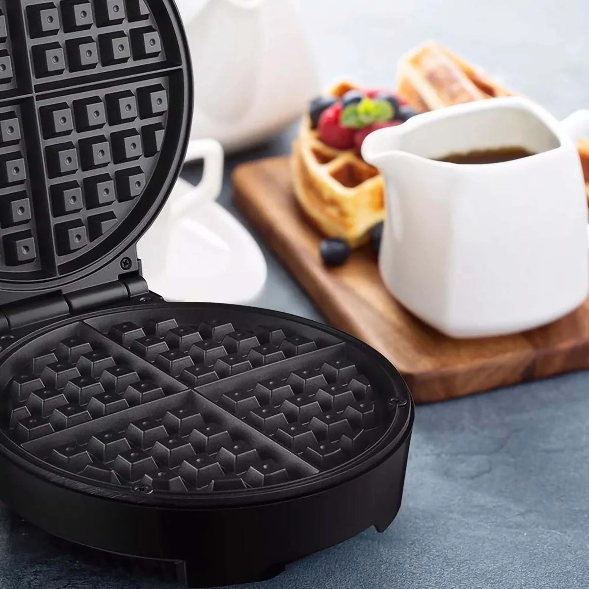 Wafflera Belga Masterchef Flash Cook 4 Rebanadas MK-WM-1CBLACK image number null