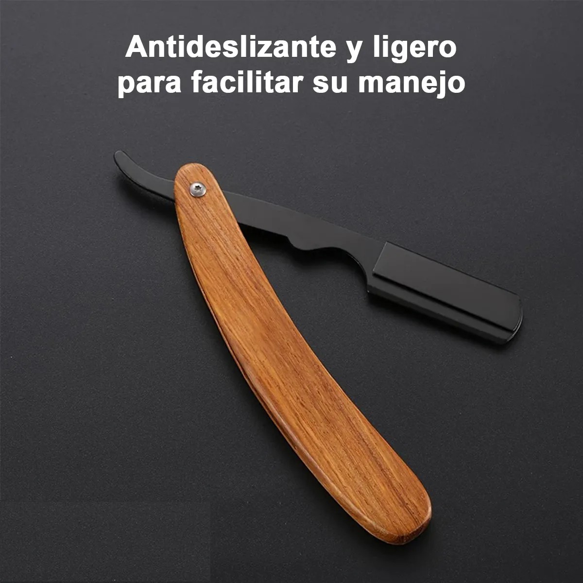 Kit De Barberia Porta Navaja Barbero De Madera y 30 Navajas image number null