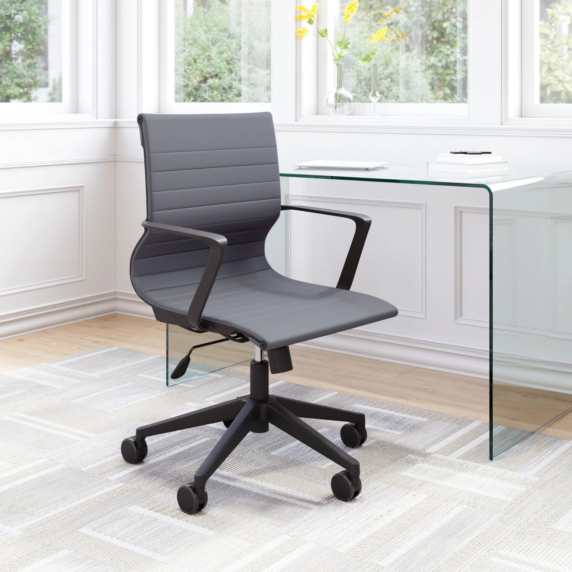 Silla de Oficina Stacy Gris Kessa image number null
