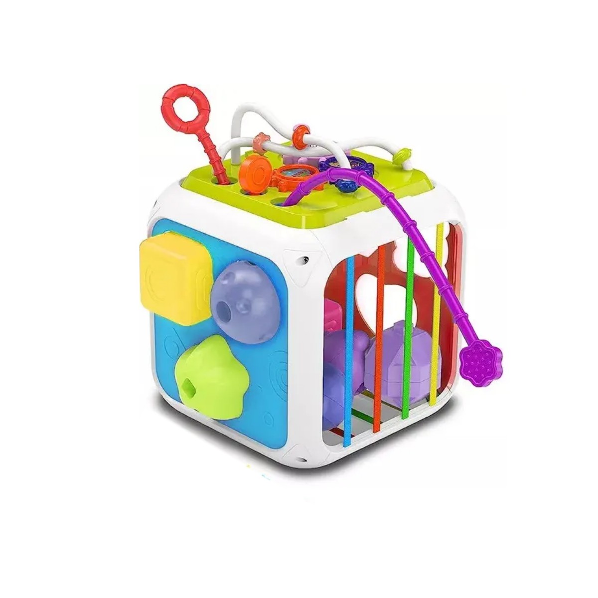 Juguete Educativo Sensorial Cubo Actividades 7 En 1 Para Beb&eacute;s image number null
