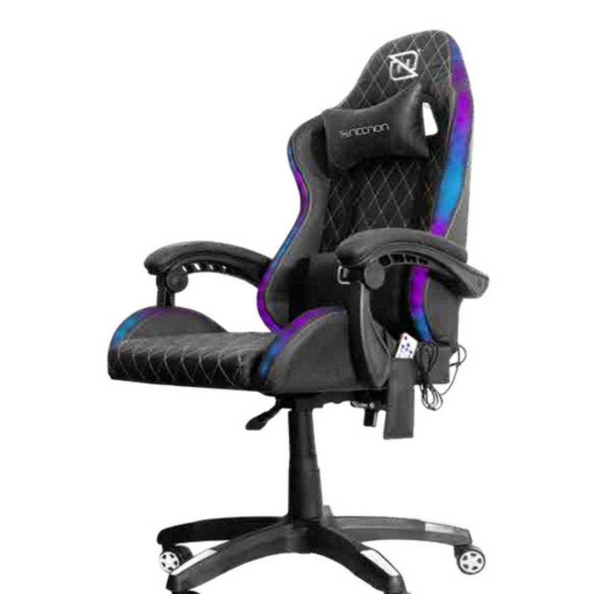 Necnon Silla Gamer NSG-RGB 1, hasta 150Kg, Negro/Rojo. image number null