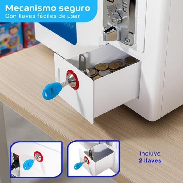 Mini Maquina Garra Peluche Mini Doll Caza Luz Sonido Azul Audiotek image number null