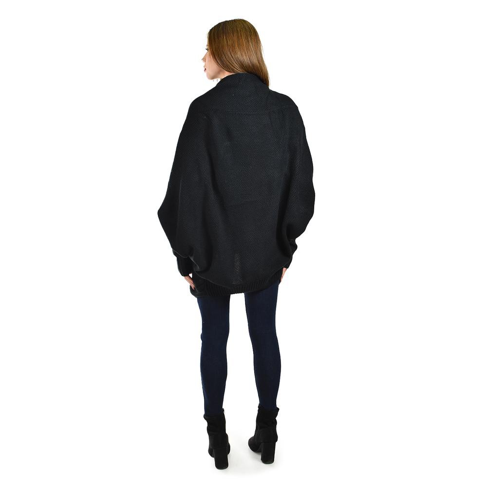 Cardigan de manga murcielago Roman Fashion /Juvenil, 300 (Negro) image number null