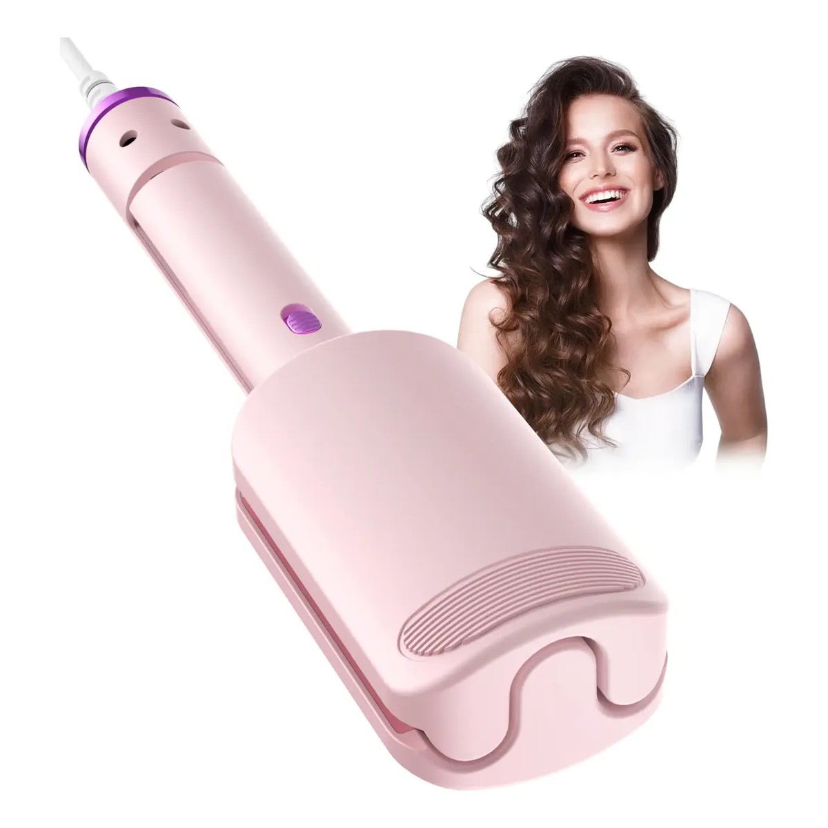 Rizador De Onda Pelo 32mm Barras De Cer&aacute;mica Rosa Claro image number null