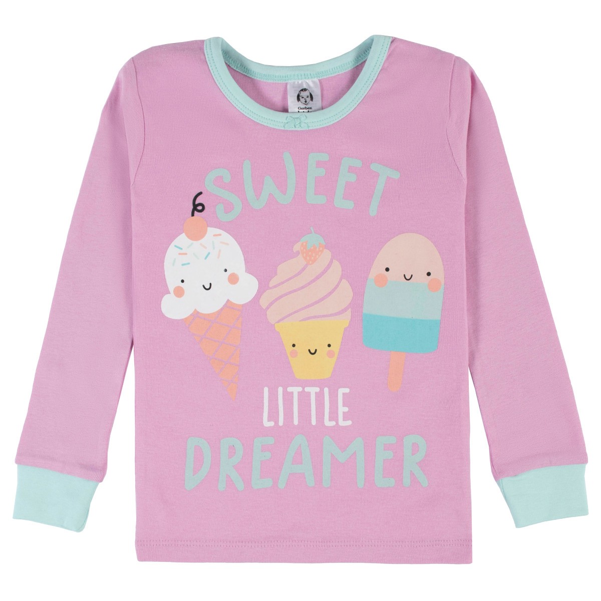 Pijama Gerber 4 piezas bebe algod&oacute;n rosa azul image number null