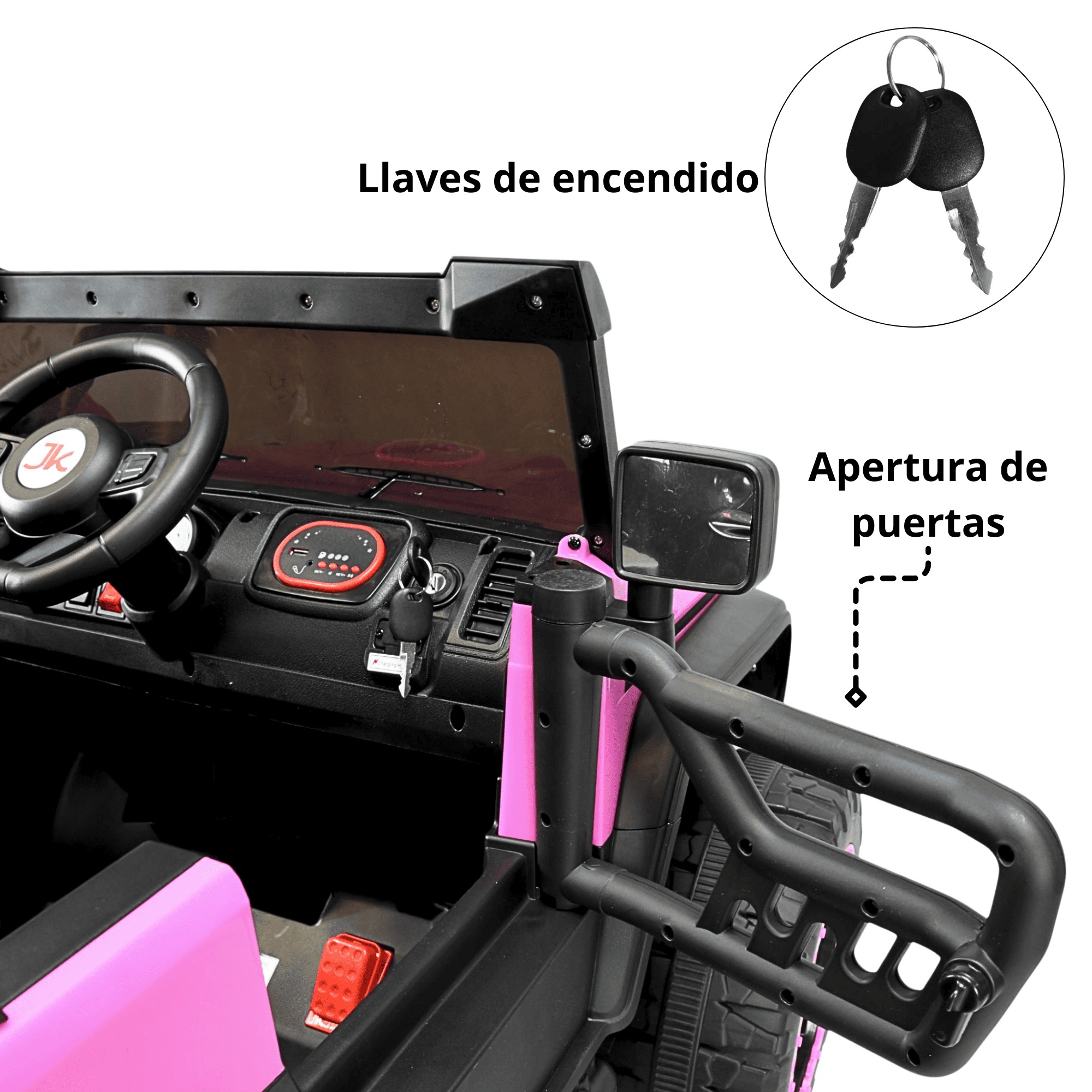 Montable El&eacute;ctrico Camioneta 4x4 para Ni&ntilde;os Control Remoto 12v - Rosa image number null