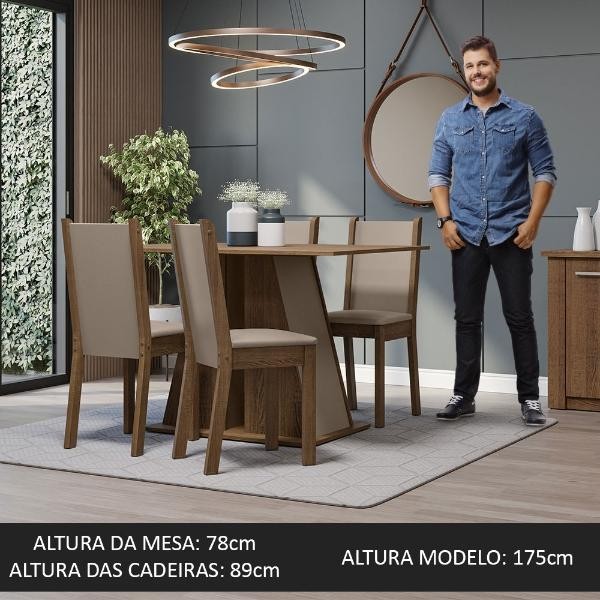 Juego de Comedor Mesa y 4 Sillas Madesa Sophie MCB image number null