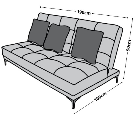 Sofa Cama Reclinable El Bazar Store Karla Chocolate Lino Futon 3 posiciones Abotonado Sala image number null